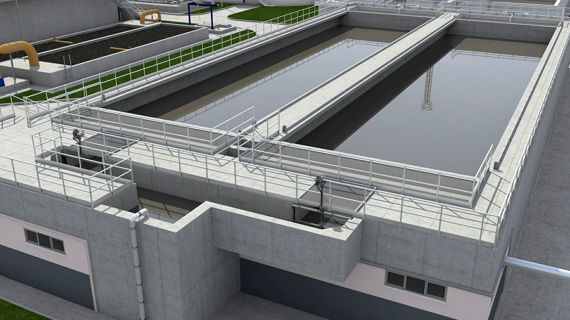 GEZER - Kastamonu  Atıksu Arıtma Tesisi 3D Process Animasyonu